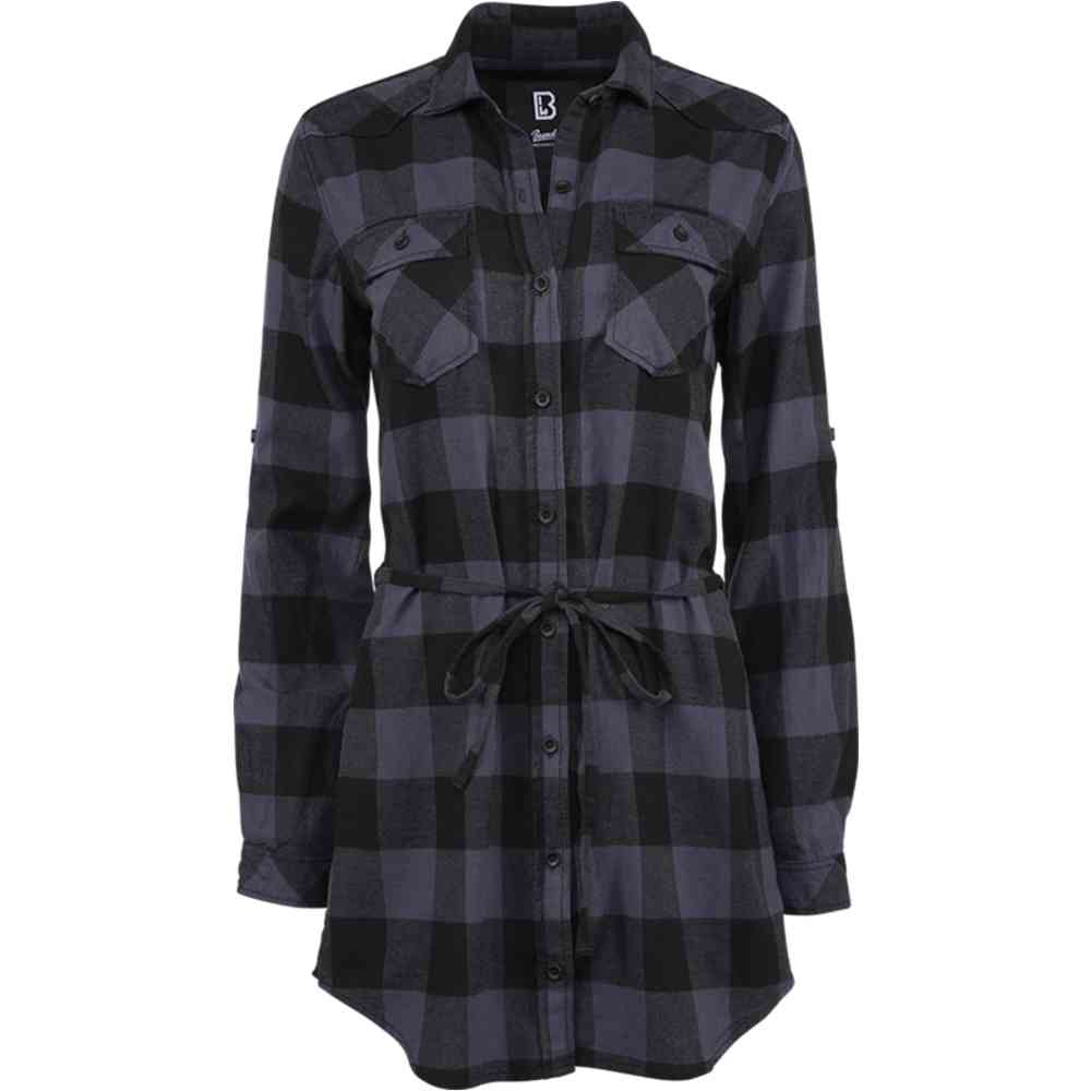 Brandit - Longshirt Lucy Kurzes Kleid - Schwarz/Grau
